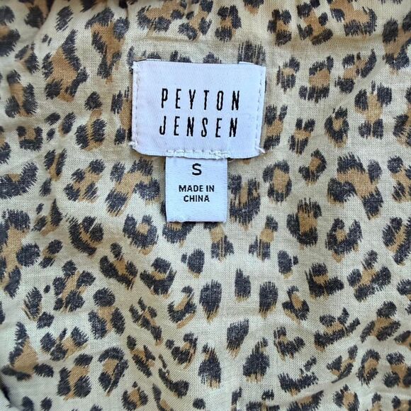 Peyton Jensen Evereve khaki green and leopard print utility jacket Size S - Picture 2 of 4